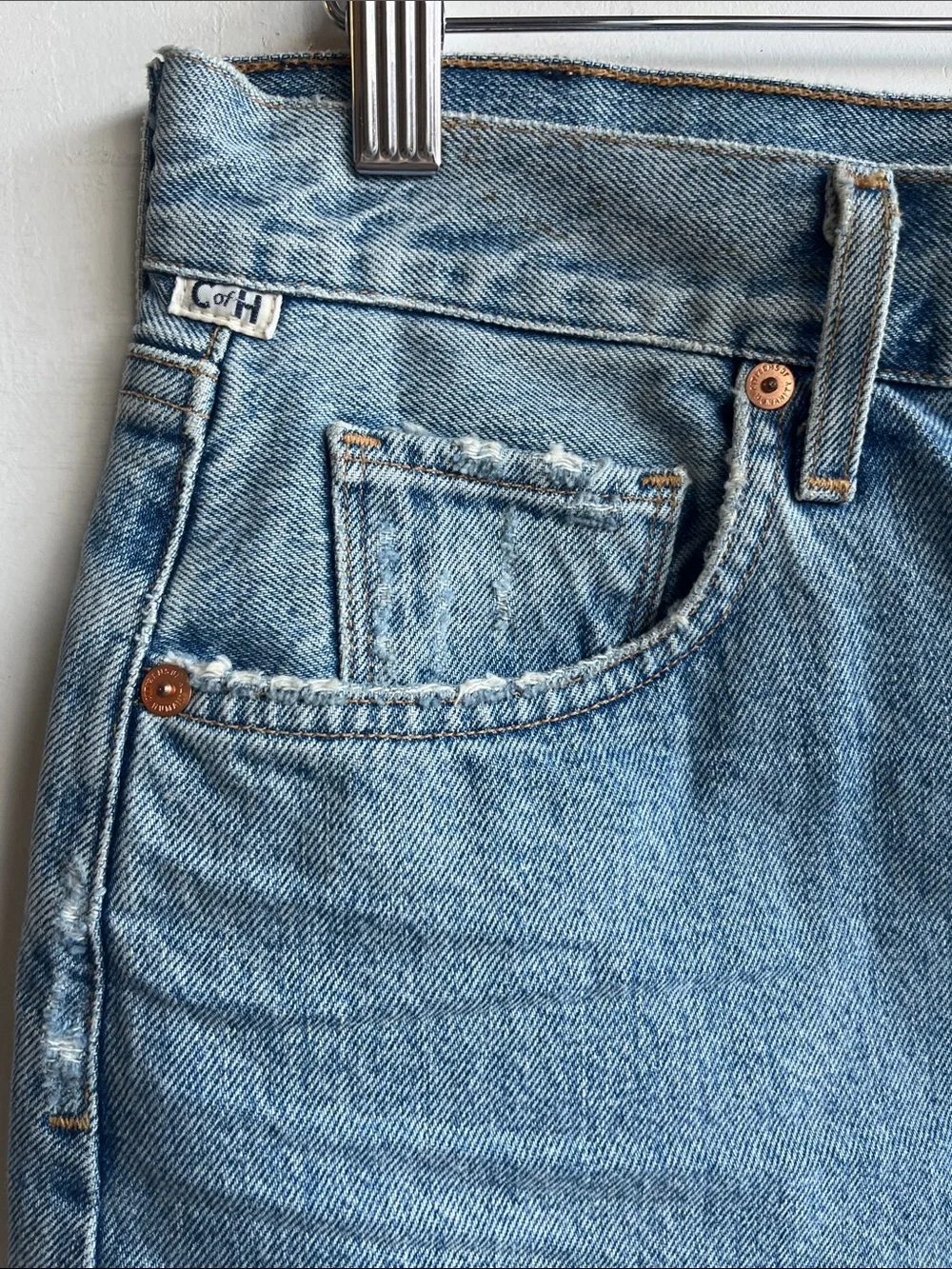 Anthropologie Light Blue Denim Mini Skirt